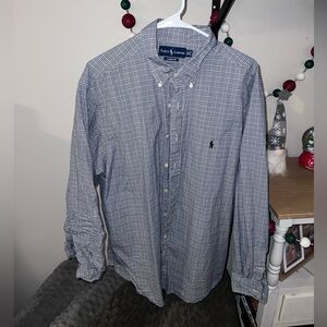 Ralph Lauren Men’s Black and White Dress Shirt 17.5, 34/35